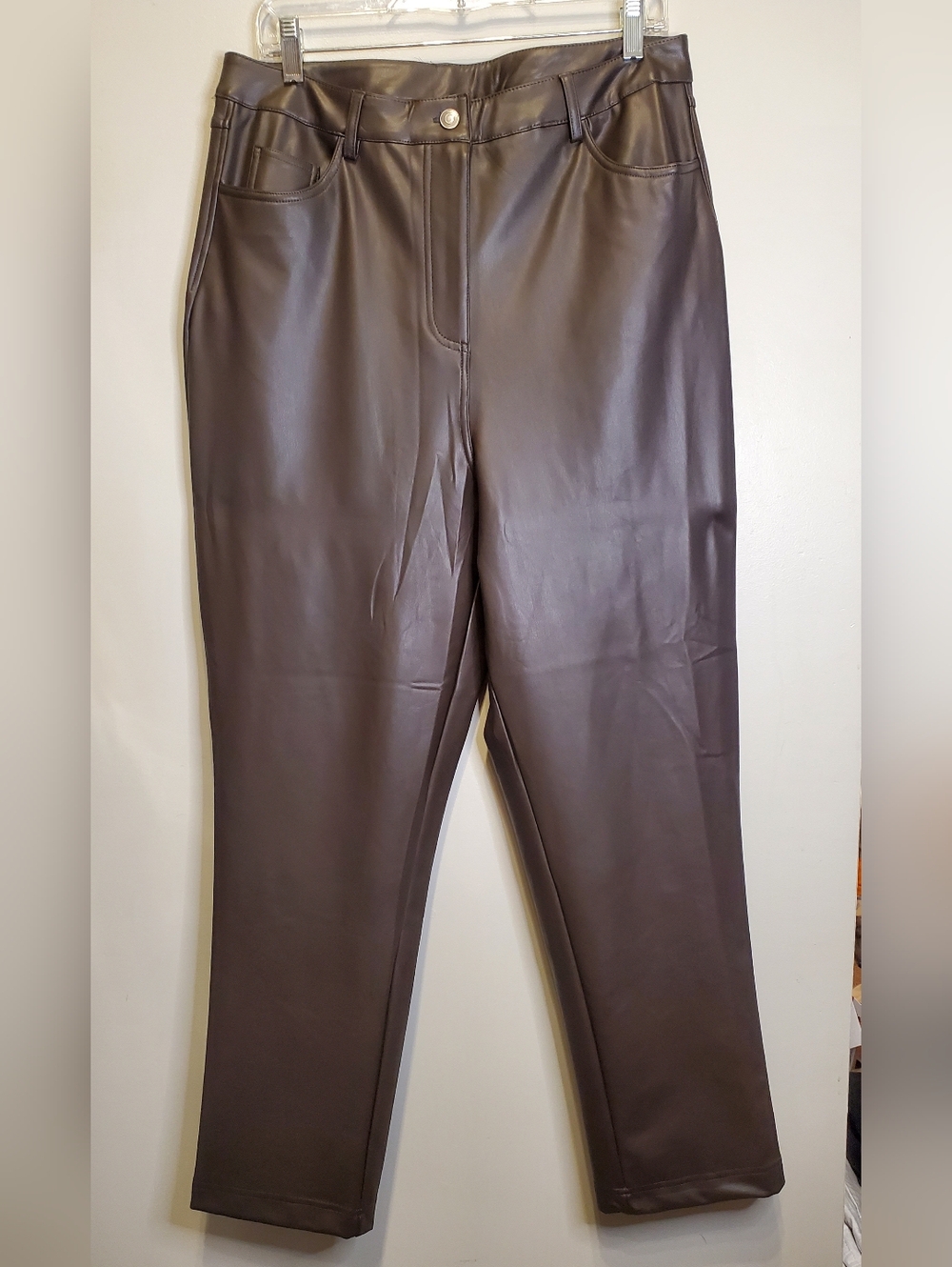 263. NWT - Design Lab Faux Leather Pants - Dark Brown